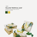 Choc Moist In Nara Box - Yellow Tropical Leaf