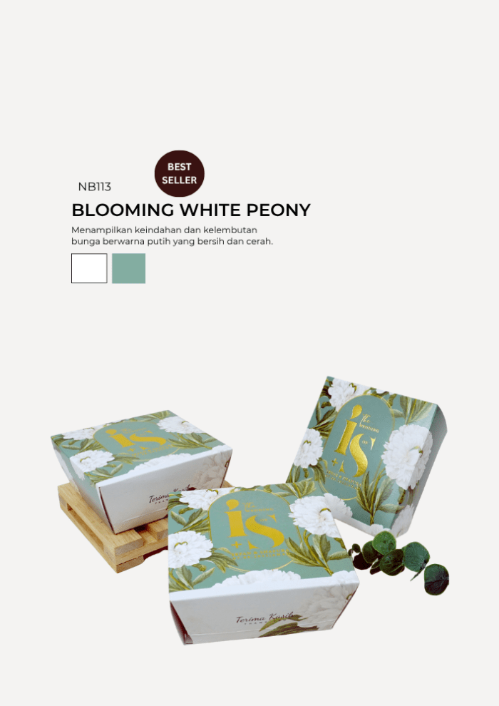 Choc Moist In Nara Box - Blooming White Peony - Image 1