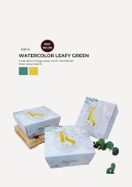 Choc Moist In Nara Box - Watercolor Leafy Green