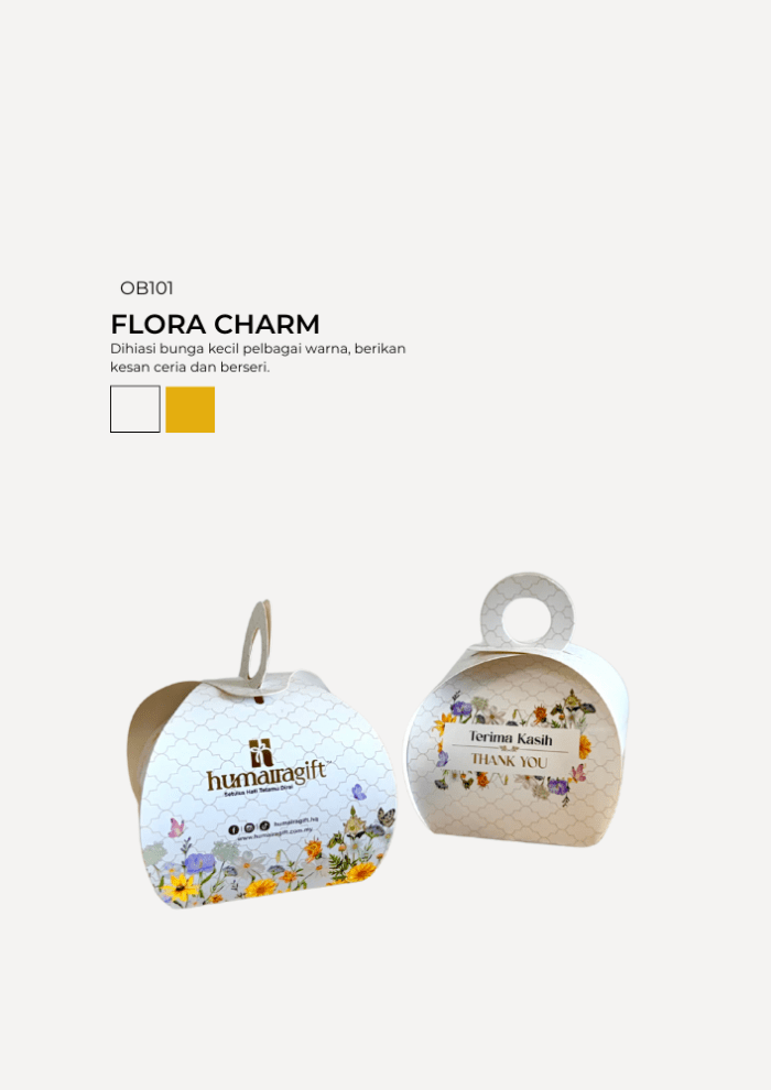 Butter Cookies 4pcs in Oslo Box - Flora Charm - Image 1