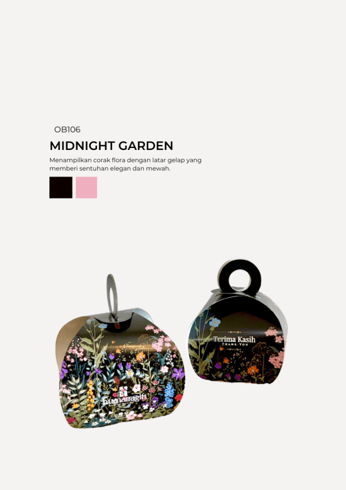 Butter Cookies 4pcs in Oslo Box - Midnight Garden - Image 1