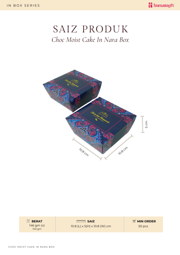 Choc Moist In Nara Box - Blue Black Pattern - Image 4
